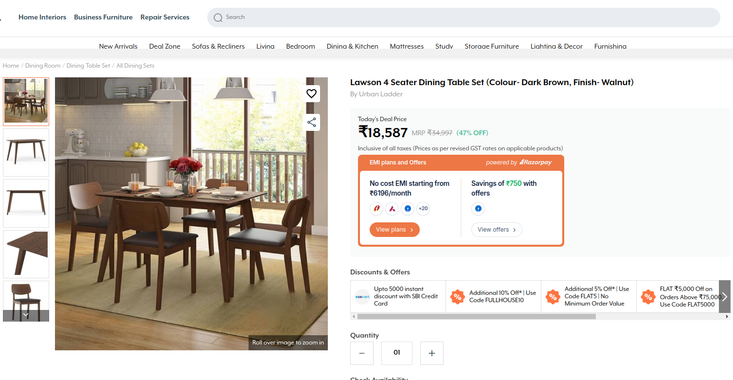 Furniture Store Integration